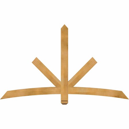 Ekena Millwork Alberta Rough Sawn Timber Gable Bracket, Western Red Cedar, 72"W x 42"H x 2"D x 4"F, 14/12 Pitch GBW072X42X0204ALB00RWR